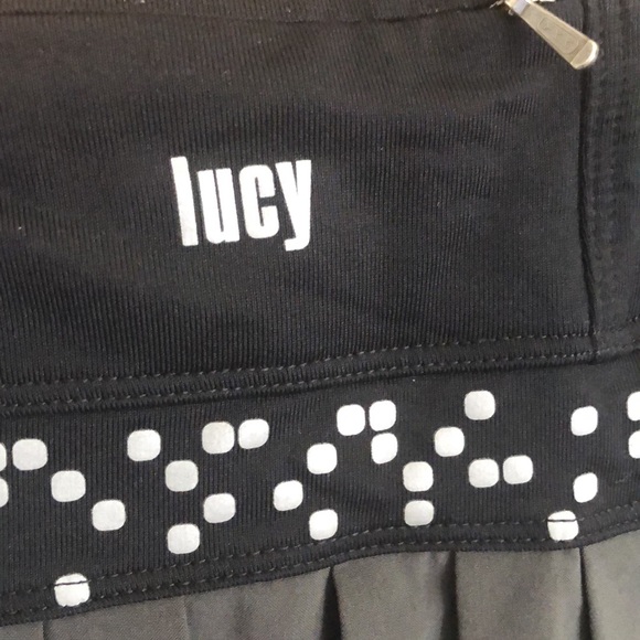 Lucy Black Athletic Tennis Running Skirt with Short Medium - Picture 5 of 6